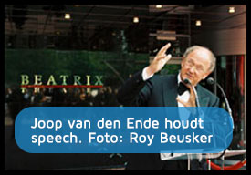 Joop van den Ende houdt speech. Foto: Roy Beusker